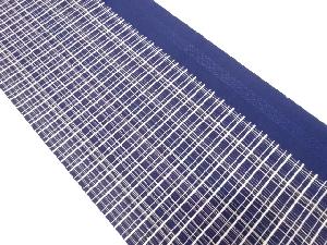 本場筑前博多　格子模様織り出し　名古屋帯